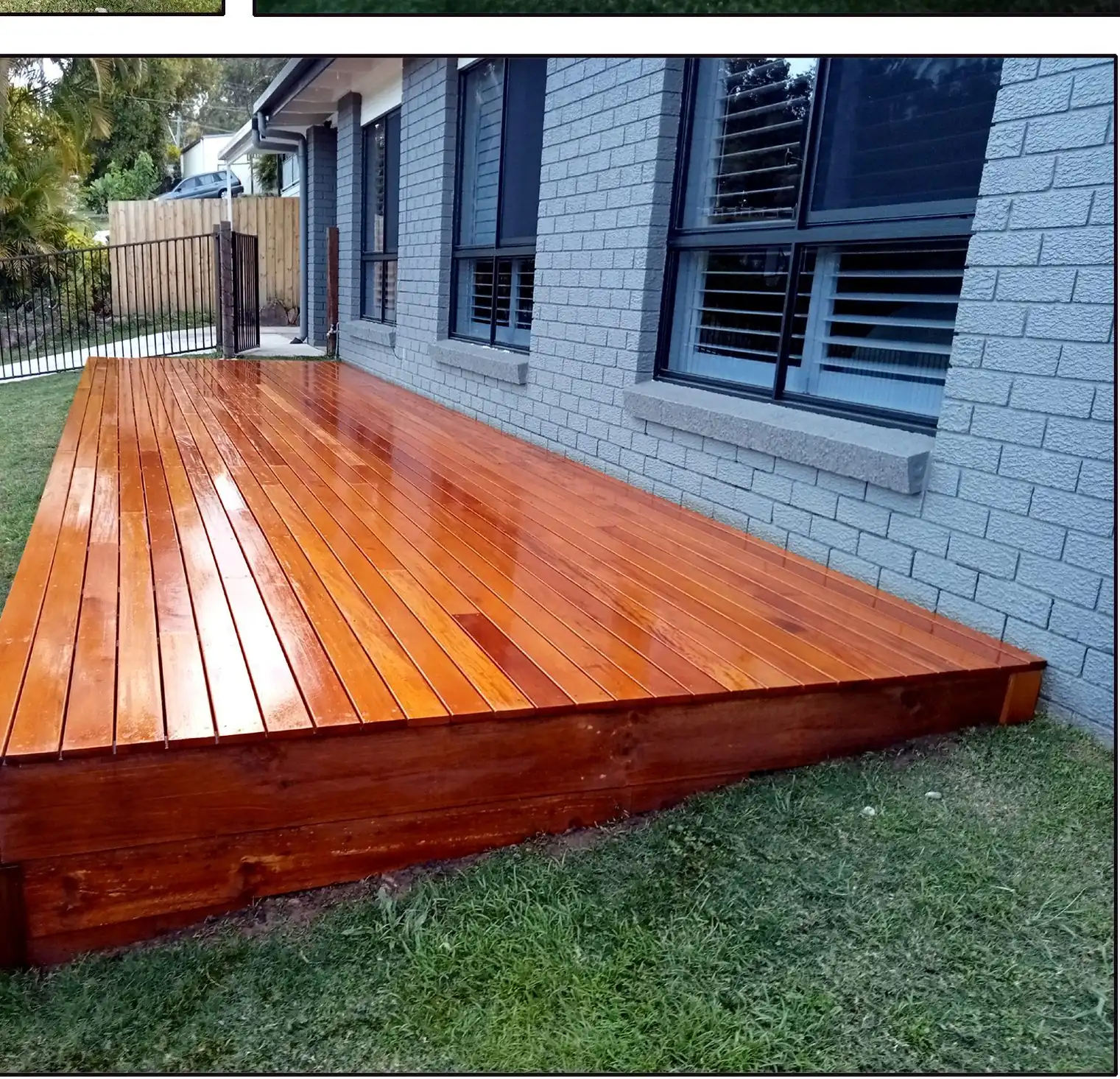 Freshly built and oiled timber deck - professional decking by Artisan Home Maintenance